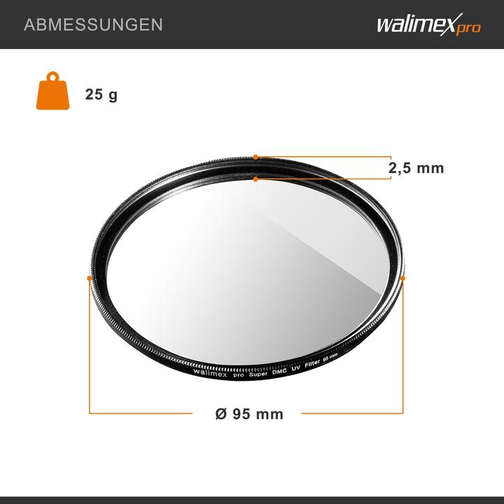 Immagine prodotto Walimex Filtro UV Slim Super DMC 95mm (95 mm, Filtro UV, 95 mm)