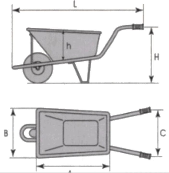 Image du produit pro-bau-tec Schubkarre Twin Plus 160 l