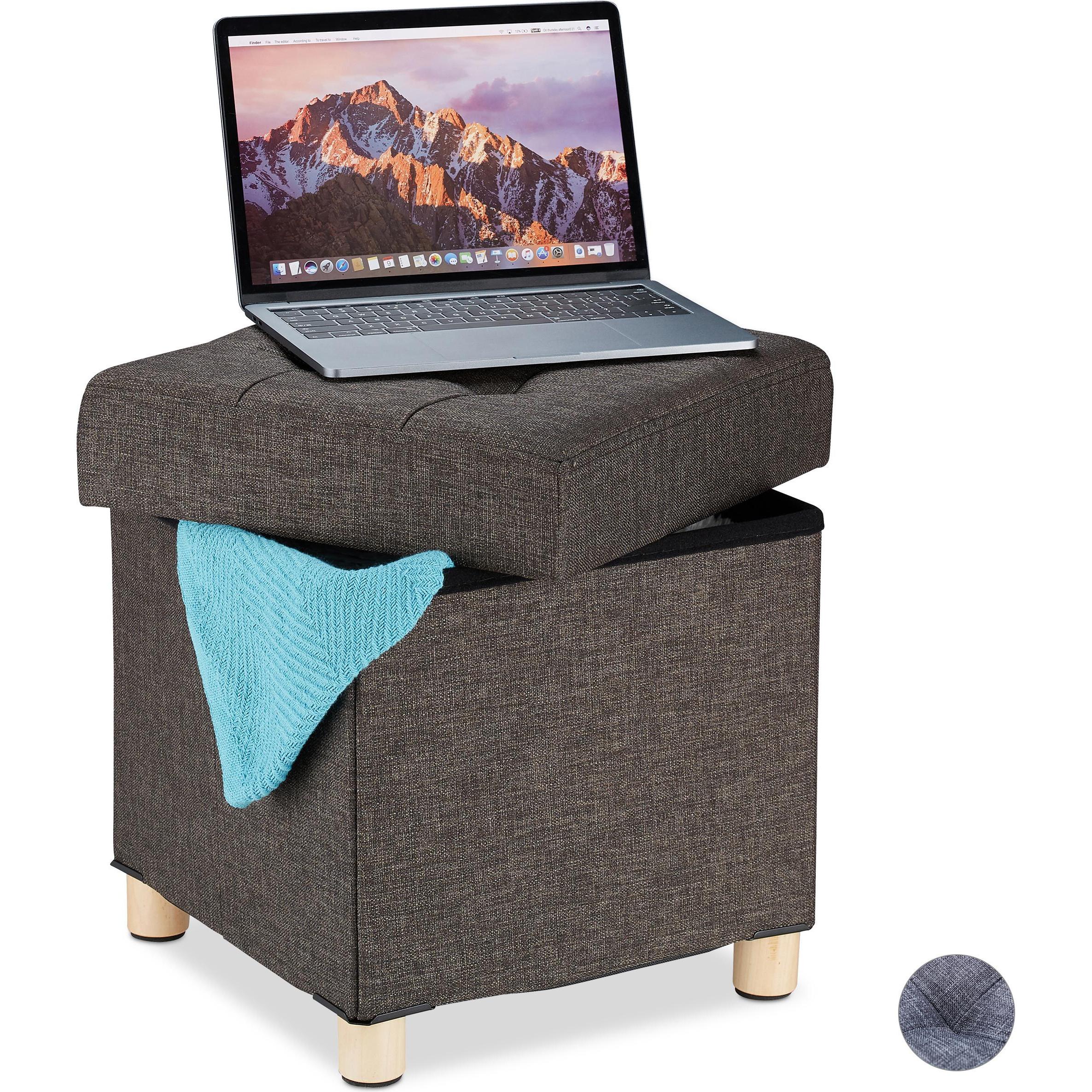 Relaxdays, Hocker + Pouf, Sitzhocker