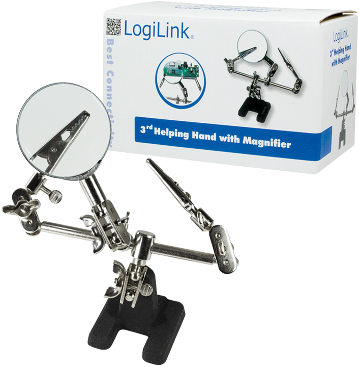 Actual product image LogiLink 3. helping hand with magnifying glass