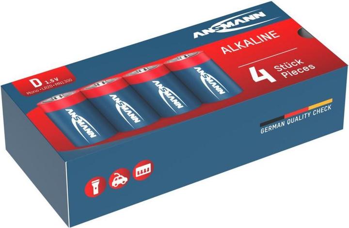 Produktbild Ansmann Mono (D)-Batterie Alkali-Manga (4 Stk., D, 1300 mAh)