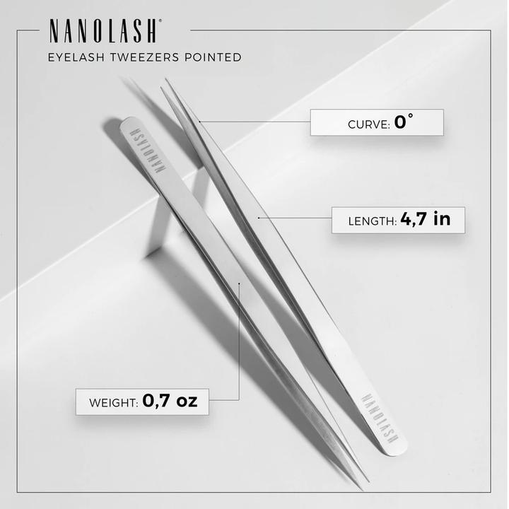Actual product image Nanolash Eyelash Tweezers Pointed Professional Extension False