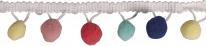 Actual product image Rayher Pompon braid, pastel, 2 m