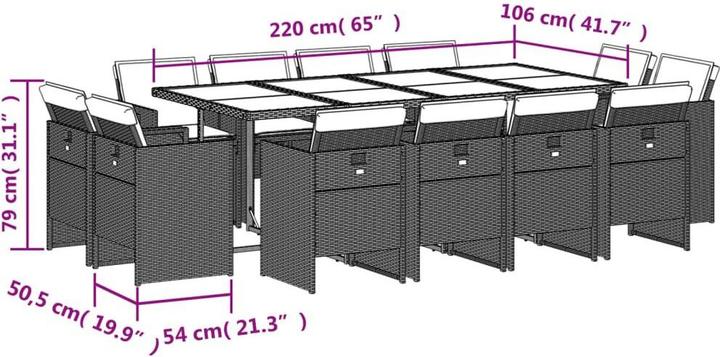 Produktbild vidaXL Garten Essgruppe