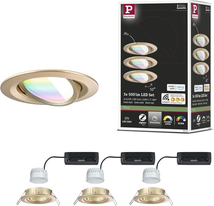 Image du produit Paulmann Einbauleuchte Nova Set Zigbee (500 lm)