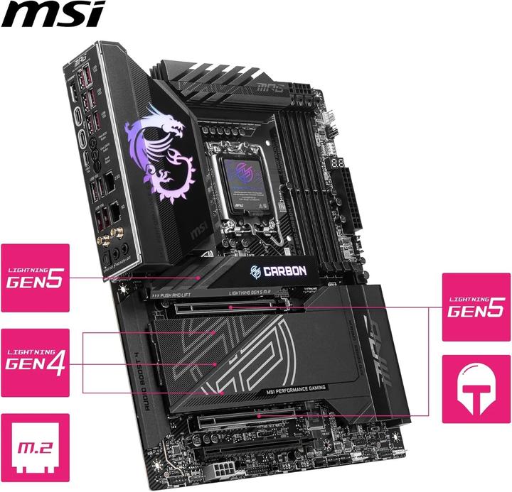 Produktbild MSI MPG Z890 CARBON WIFI (LGA 1851, Intel Z890, ATX)