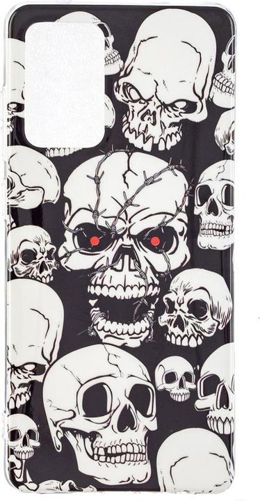 Actual product image Cover-Discount Galaxy A52 - Fluorescent Silicone Case Skull and crossbones