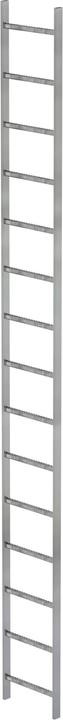Actual product image Munk Hot-dip galvanised steel shaft ladder 400mm clear width 15 rungs (5 cm)
