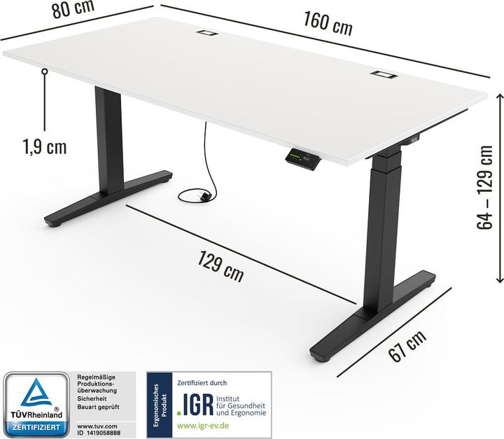 Immagine prodotto Yaasa Desk Expert (160 x 80 cm)