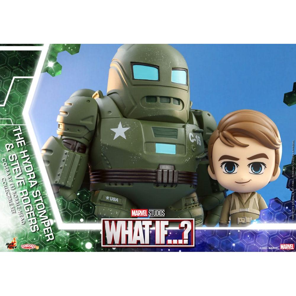 Hot Toys What If...? figurines Cosbaby (S) Hydra Stomper & Steve Rogers 10 cm