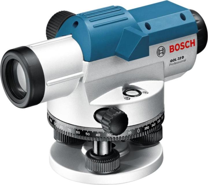 Bosch Professional Optical levelling instrument GOL 32 D, with construction tripod BT 160, measuring rod GR 500