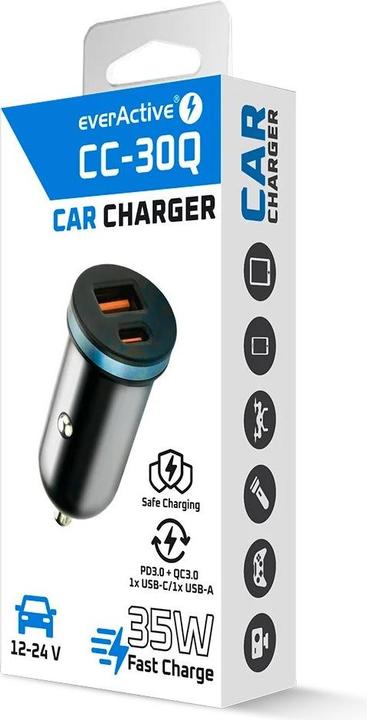 Produktbild Everactive Autoladegerät 35W 1xUSB 1xUSB-C