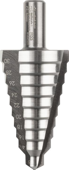 Produktbild wolfcraft 1 Stufenbohrer HSS, Schaft 10mm, ø8-30mm (10 mm)