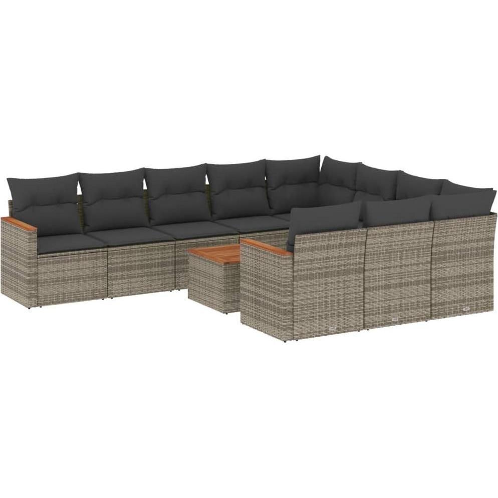 VidaXL, Gartenlounge, 10-tlg. Garten-Lounge-Set mit Kissen