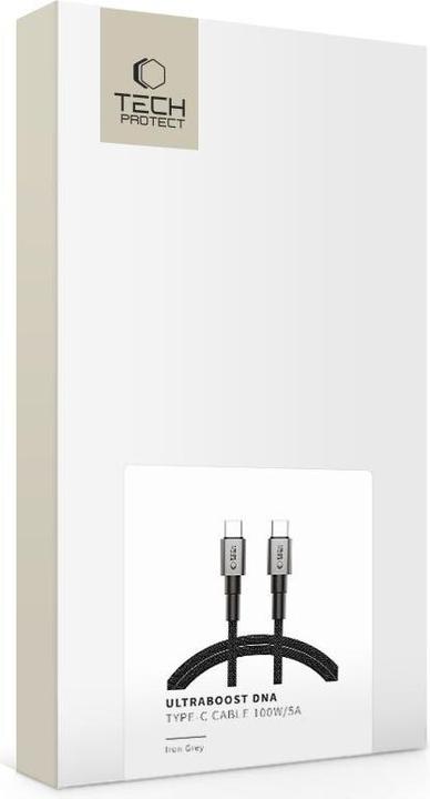 Image du produit Tech-Protect UltraBoost DNA USB-C PD100W/5A Cable 100cm - Gray (1 m, 100 W)