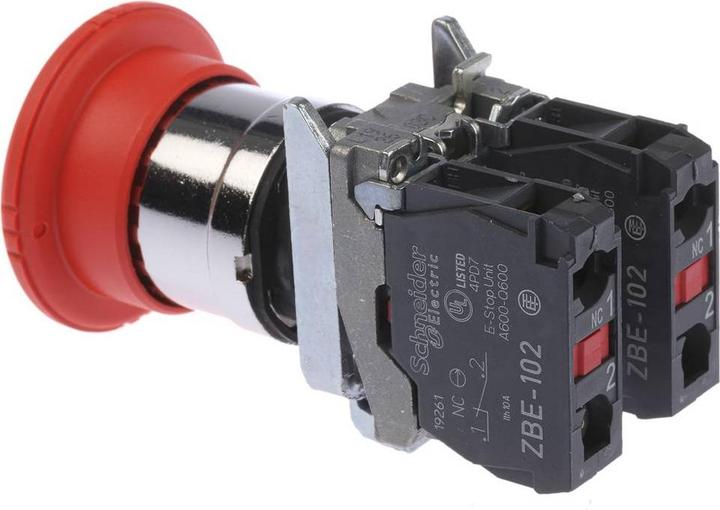 Produktbild Schneider Electric Emergency Stop Red 40mm Twist reset 2NC