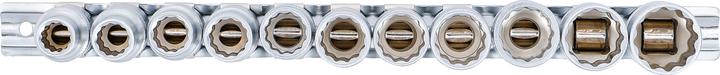 Actual product image BGS Socket Set, 12-point | 12.5 mm (1/2") Drive | 10 - 21 mm | 11 pcs. (10 mm, 11 mm, 12 mm, 13 mm, 14 mm, 15 mm, 16 mm, 17 mm, 18 mm, 19 mm, 20 mm, 21 mm)