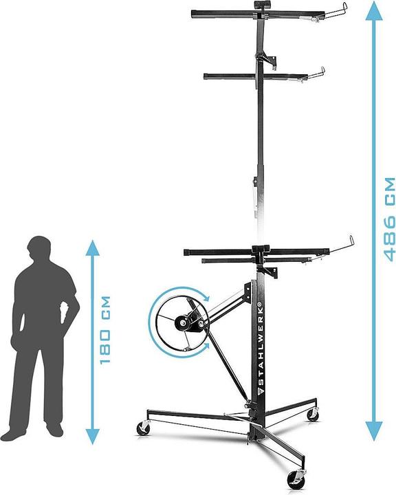 Image du produit Stahlwerk Lève-plaques PH-465 ST 1,92-4,86 m, charge max. 68 kg (68 kg)