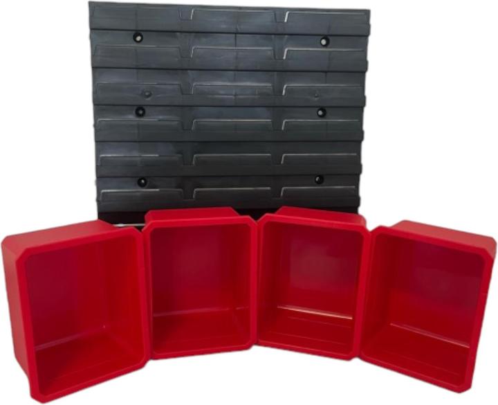 Qbrick System Container Set Nr. 1 Paroi d'atelier 39 x 35 cm avec 4 récipients pour System ONE et