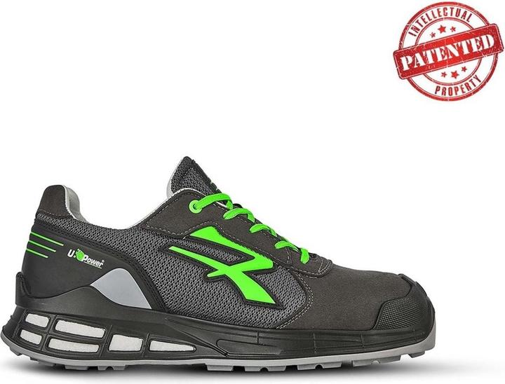 Image du produit Upower Chaussures Egon Gris Vert Bass Numéro (S1P, 40)