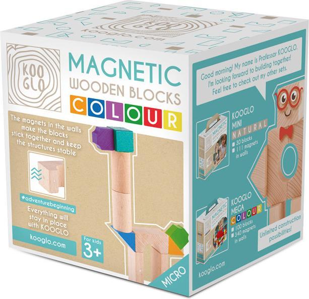 Actual product image Kooglo MICRO GIRAFFE Set 10 magnetische Holzteile
