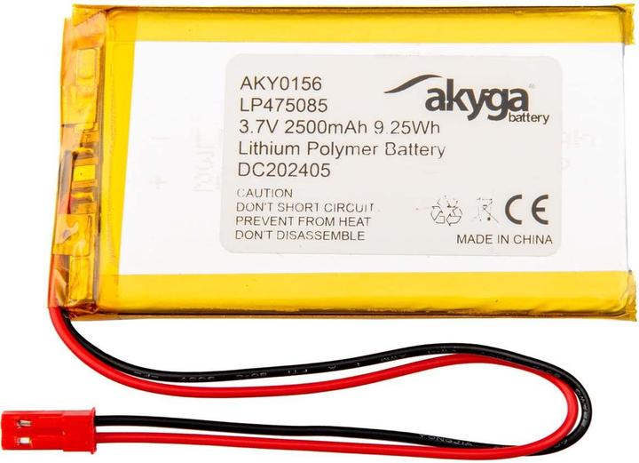 Akyga LP475085 Akkupack x Spezial-Akku LiPo 3.7 V 2500 mAh (1 pcs., Device specific, 2500 mAh)