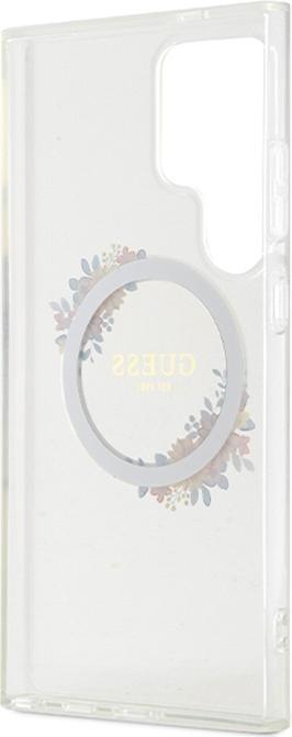 Produktbild Guess GUHMS24LHFWFCT S24 Ultra S928 przeźroczysty/transparent hardcase IML Flowers Wreath MagSafe (Samsung Galaxy S24 Ultra)