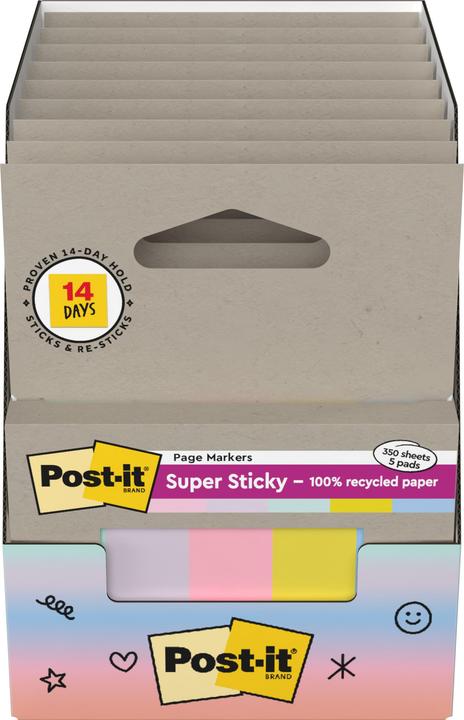 Actual product image 3M Page Marker, Post-it, 15 x 50mm, assortiert (50 x 15 mm)
