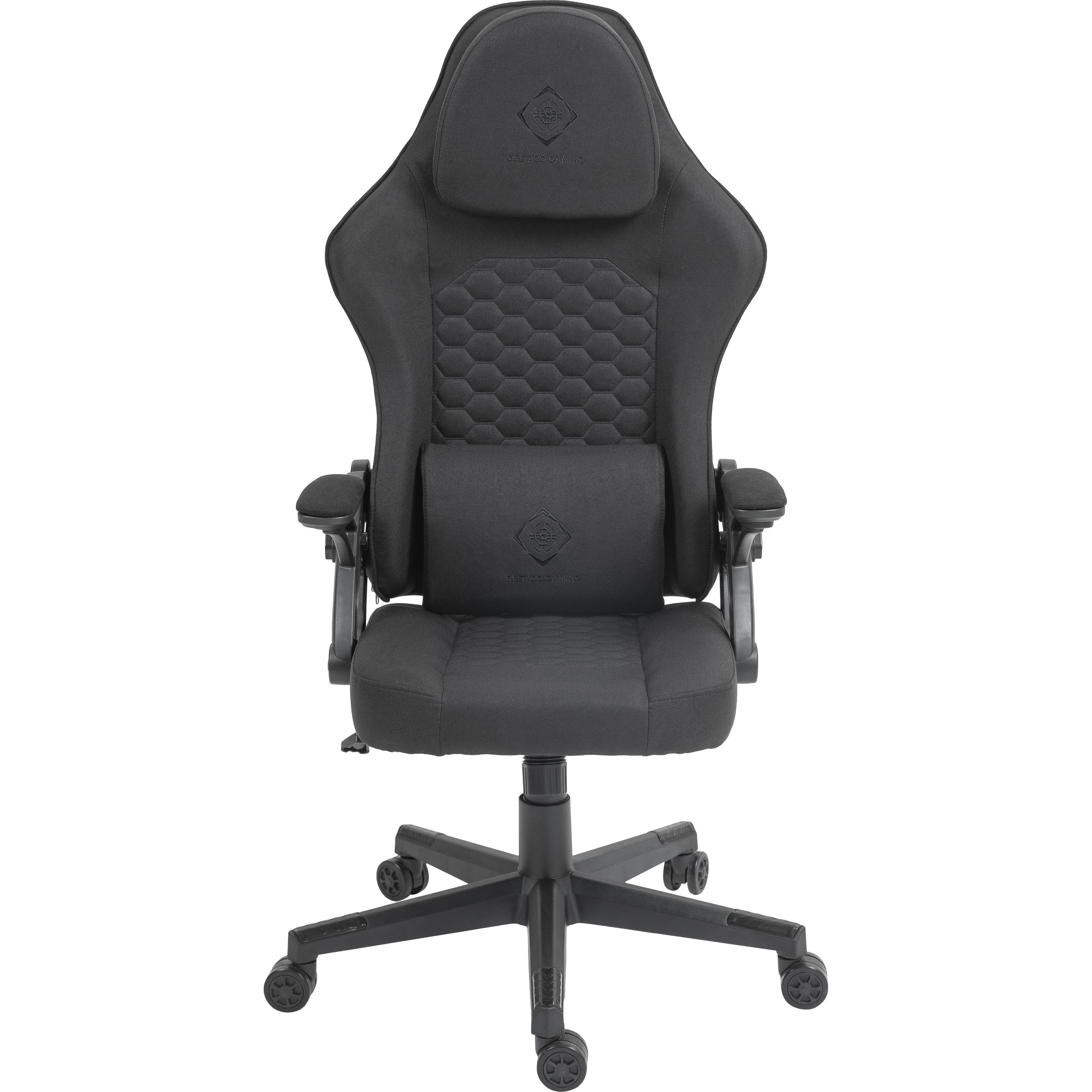 Deltaco DC130 Gamingstuhl Soft Woven Mesh, schwarz, Gaming Stuhl, Schwarz