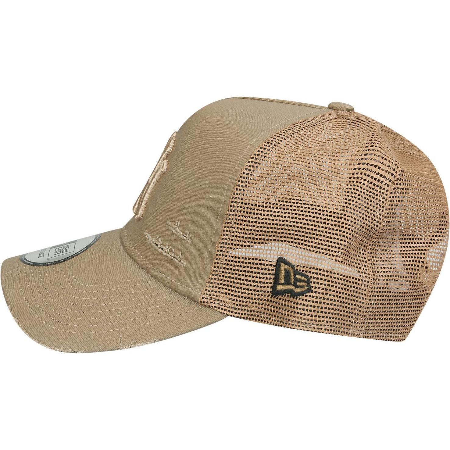 Thumbnail - New Era, Herren, Cap, Mesh Trucker Cap DISTRESSED New York Yankees khaki, Beige
