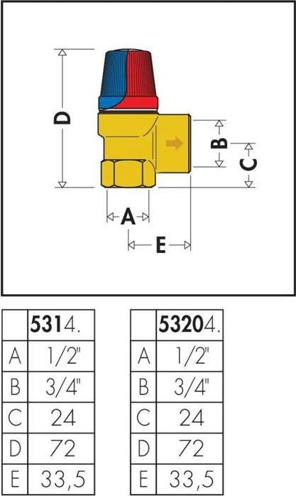 Produktbild Caleffi Membran-Sicherheitsventil