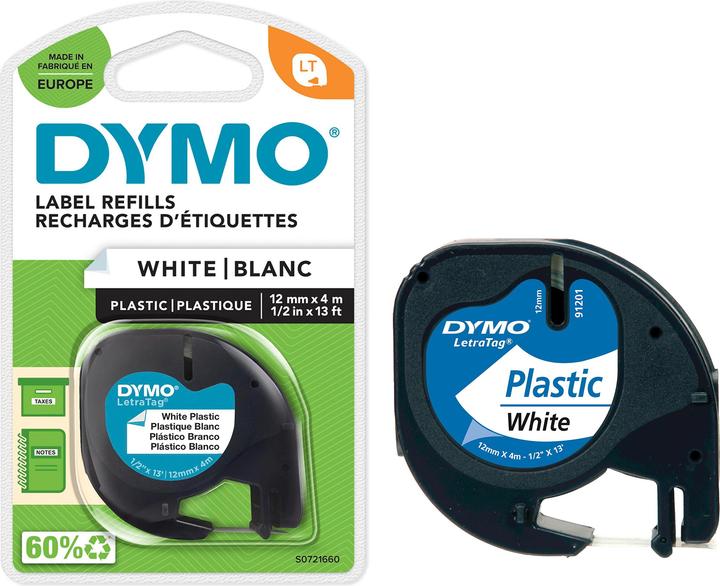 Produktbild Dymo S0721660 Kunststoffband (1.20 cm, Weiss)