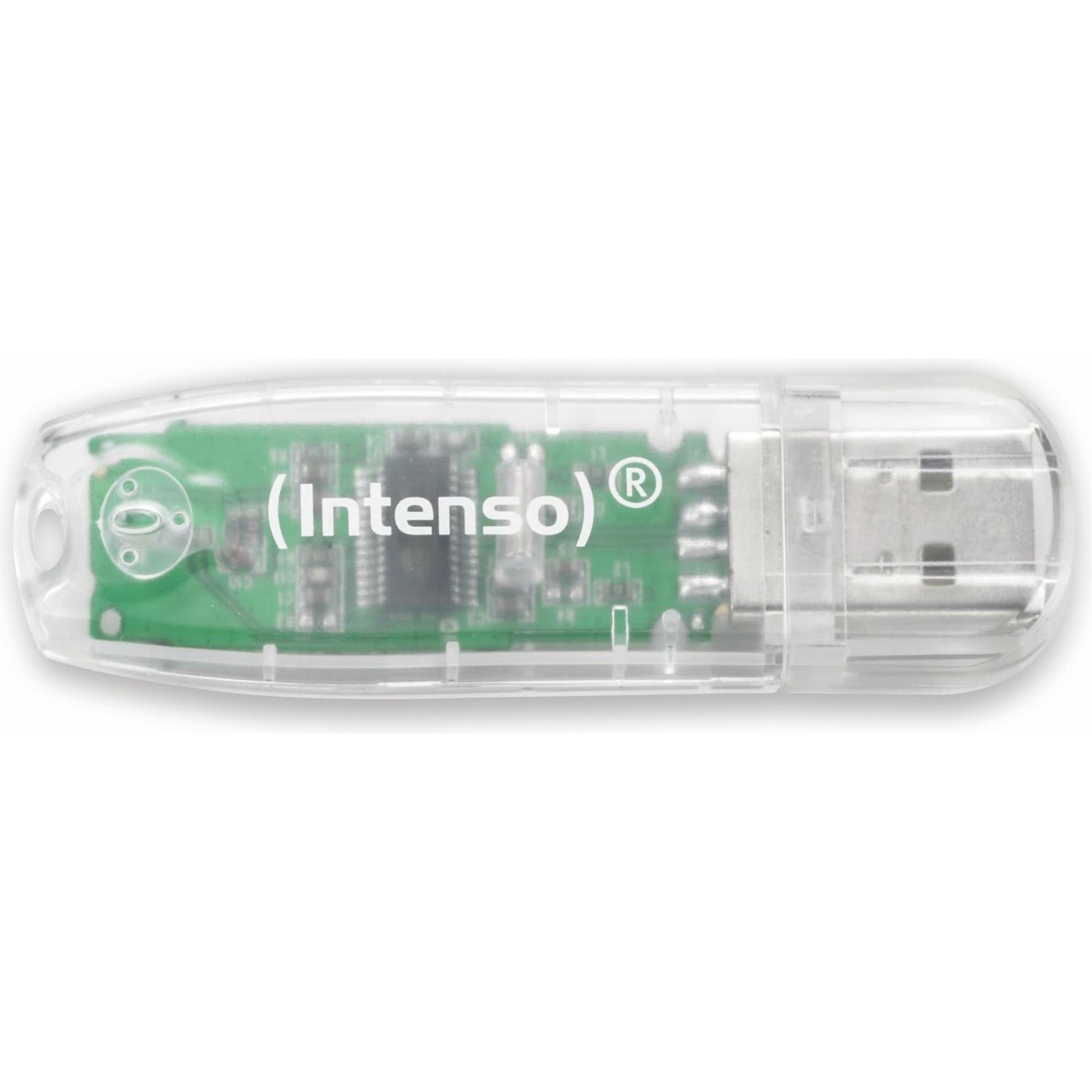 Intenso Rainbow Line (32 GB, USB-A, USB 2.0), USB Stick, Transparent