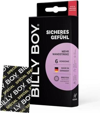 Produktbild Billyboy Billy Boy «Sicheres Gefühl» 6 grosse, anatomische Power-Kondome für starken Sex (6 Stk.)