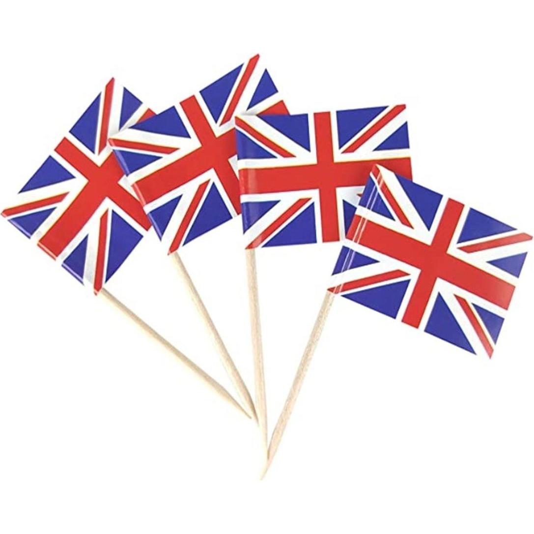 König Design 100 Flaggenpicker Länder Nationen Deko Zahnstocher Flagge Geburtstag Party DIY