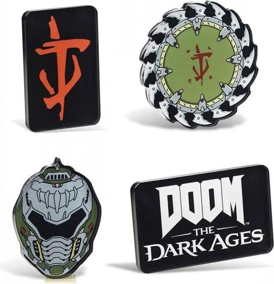 Actual product image Dpi Merchandising DOOM: The Dark Ages Magnet Set ""Icons"" (4 x)