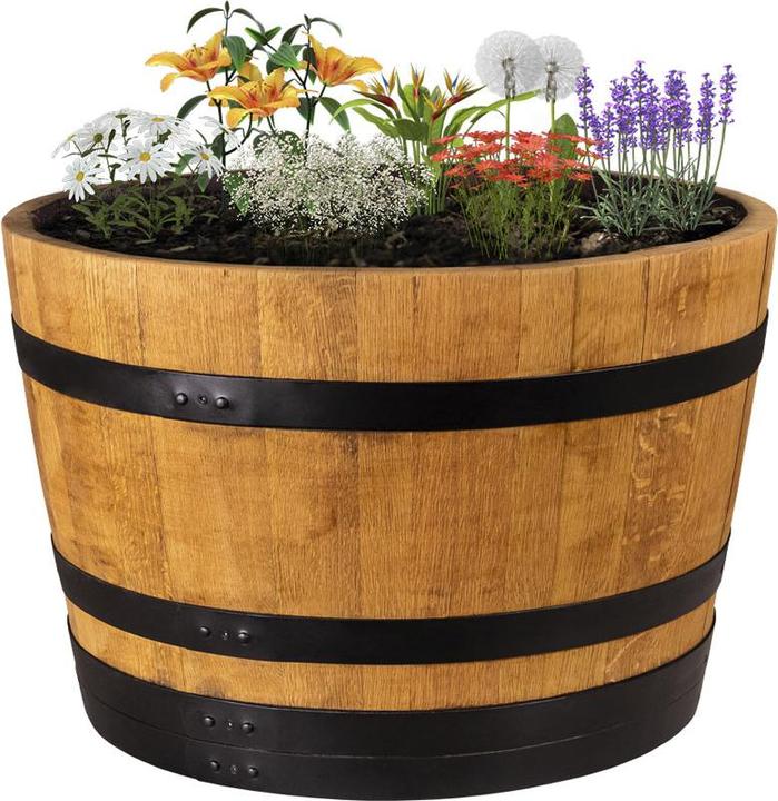 Produktbild Weber Blumentopf aus Eichenweinfass, lasiert Ø68cm Höhe 45 cm