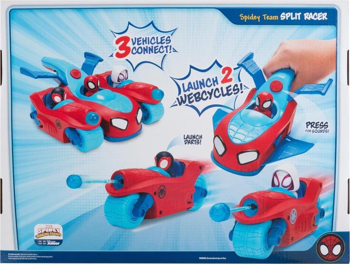 Produktbild Spiderman Spidey 3-in-1 Fahrzeug Jet + 2 Motorräder
