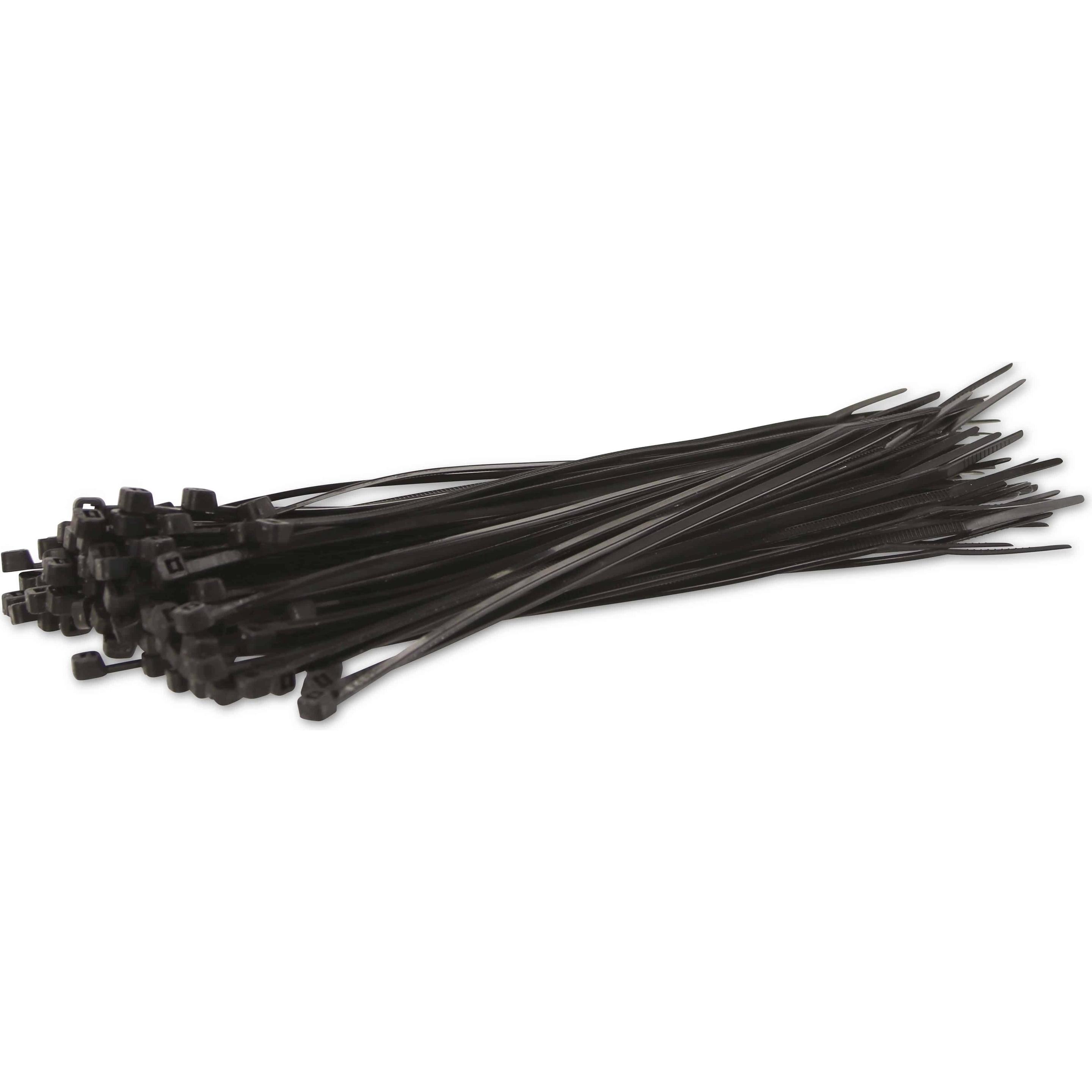 KSS, Kabelbinder, Kabelbinder-Sortiment Polyamid 6.6, schwarz, 203x3,2, UV-beständig, 100 Stück (203 mm, 100 Stk.)