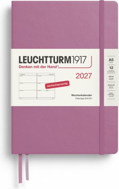 Produktbild Leuchtturm1917 WochenkalenderMediumA5DustyRose2027 (A5, 1 Woche / 2 Seiten)