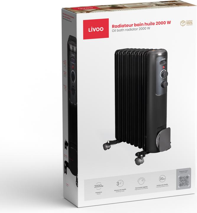 Actual product image Livoo Oil bath radiator 2000 W (2000 W)