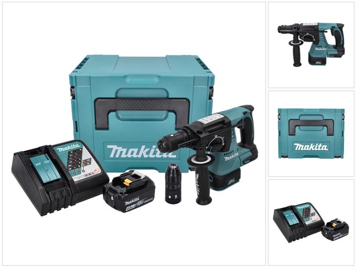 Produktbild Makita DHR 243 RM1J Akku Bohrhammer 18 V 2,0 J SDS plus Brushless + 1x Akku 4,0 Ah + Ladegerät +
