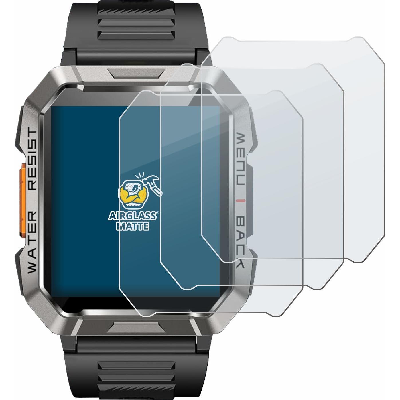 Thumbnail - BROTECT Schutzglas Schutzfolie Glas Folie Displayschutz matt, Smartwatch Schutzfolie, Grau