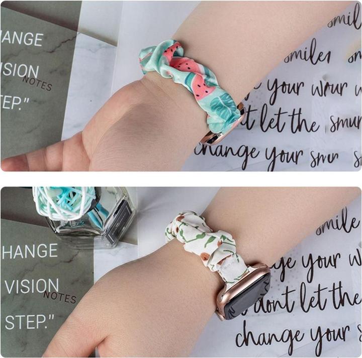 Actual product image Hurtel Fabric Watch 7 band 7/6/5/4/3/2 / SE (41/40 / 38mm) strap bracelet bracelet with elastic blue