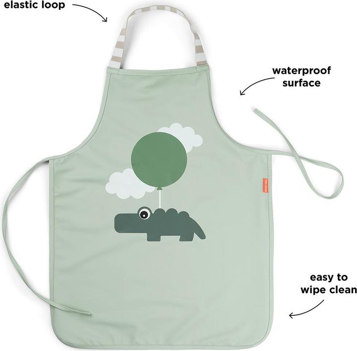 Produktbild Done by Deer Wasserdichte Kinderschürze Happy clouds Grün (One Size)