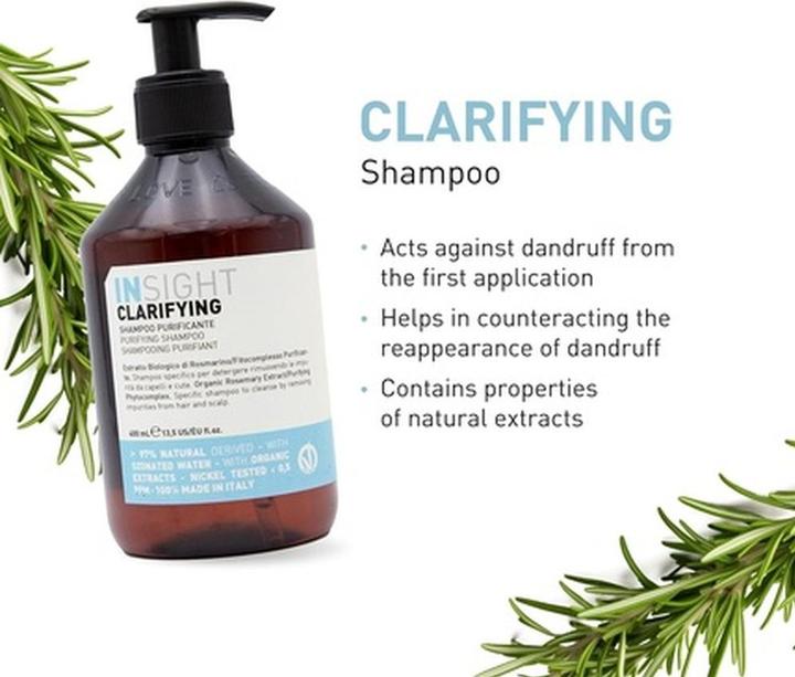 Actual product image Insight Clarifying Anti-Dandruff Shampoo 400ml (Liquid shampoo, 400 ml)
