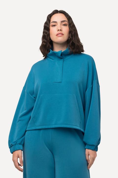Immagine prodotto Ulla Popken Felpa dal taglio oversize con collo alto e maniche lunghe (50, 52)