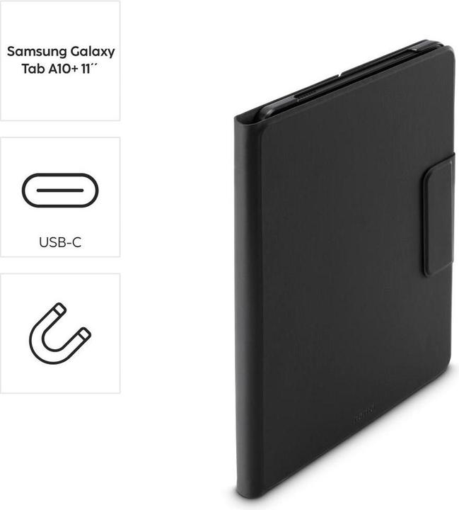Produktbild Hama Tablet-Case mit BT-Tastatur sw (DE, Samsung Galaxy Tab A11+, Samsung Galaxy Tab A9+)