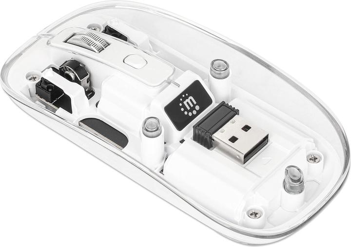 Actual product image Manhattan MH Transparent 4D mouse, White