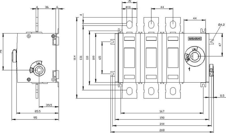 Actual product image Siemens Main switch 400A 3p IP00 Einb Wart/Rep 3KD4234-0PE40-0